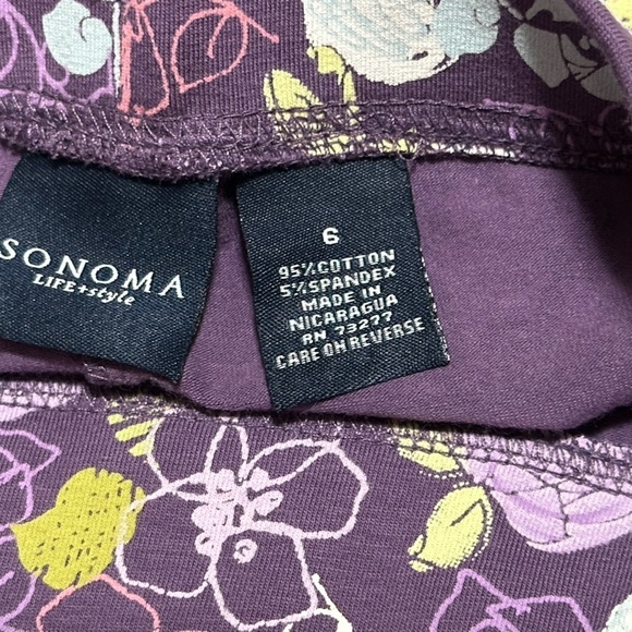Very cute girls purple floral spandex pants. Size 6, brand new!! - Picture 4 of 5